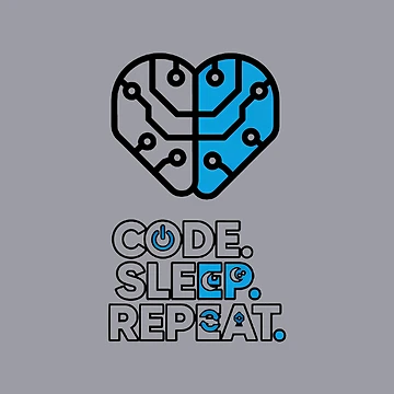Artwork thumbnail, Code Sleep Repeat Programmer Design by PixelHub1