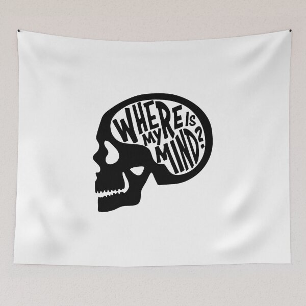 Item preview, Skull Where Is My Mind Quote designed and sold by Oniyasha.