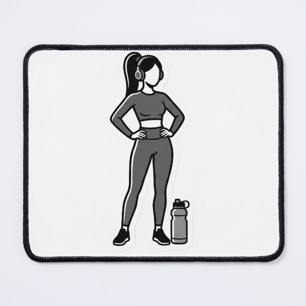 Item preview, Athleisure Aesthetic Stick Figure Gym Girl Pilates Wellness Vibe Cute Workout Fashion designed and sold by StickyGuys.