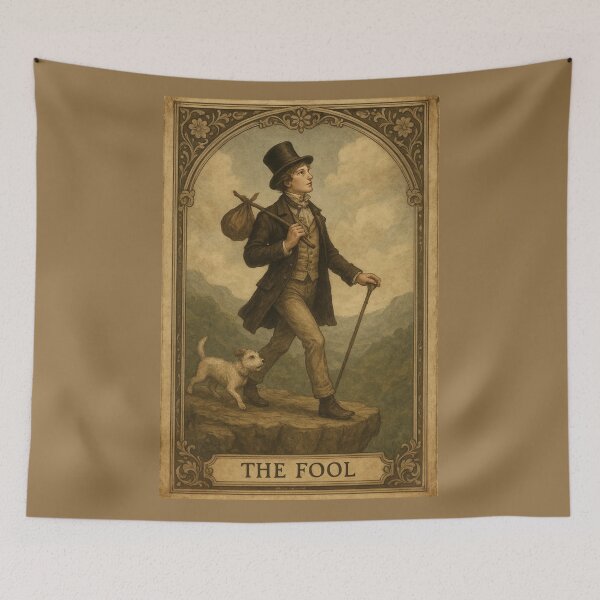 Item preview,  The Fool Tarot Card Vintage Art designed and sold by freackly.