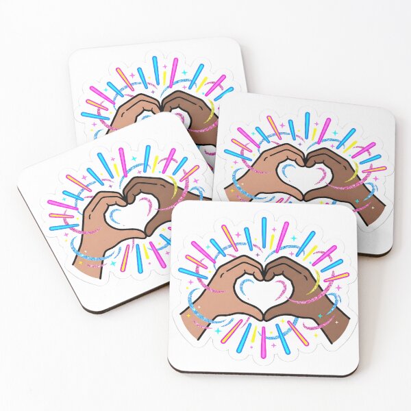 Item preview, Happy Stims Only - Sparkly Heart Hands Positivity Art designed and sold by MukuMint.