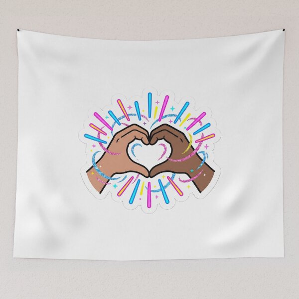 Item preview, Happy Stims Only - Sparkly Heart Hands Positivity Art designed and sold by MukuMint.