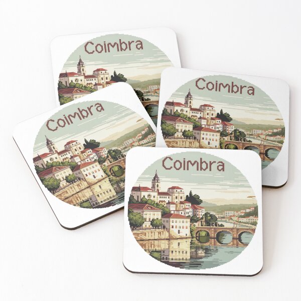 Item preview, Coimbra Portugal Pixel Art Streets - Retro 8-Bit Portuguese Cityscape designed and sold by CircinusStore.