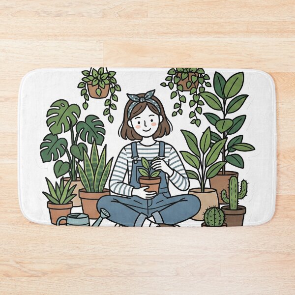 Item preview, Green Witch Plant Mom Aesthetic Stick Figure Urban Jungle Cozy Gardener Vibe Cute Botanical designed and sold by StickyGuys.