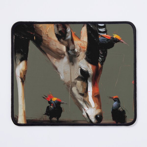 Item preview, Grazing Gazelle with Birds designed and sold by lautir.
