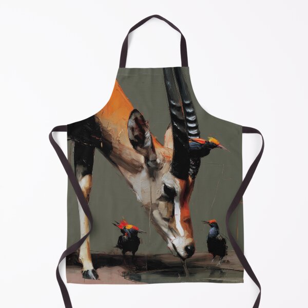Item preview, Grazing Gazelle with Birds designed and sold by lautir.