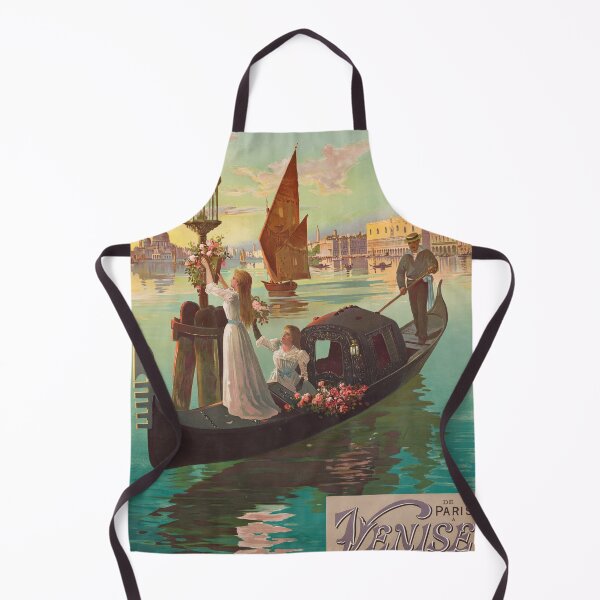 Item preview, Chemin de Fer Romantic Gondola Ride Historic Cityscape Travel Poster : Vintage Advertisement designed and sold by artofuniverse.