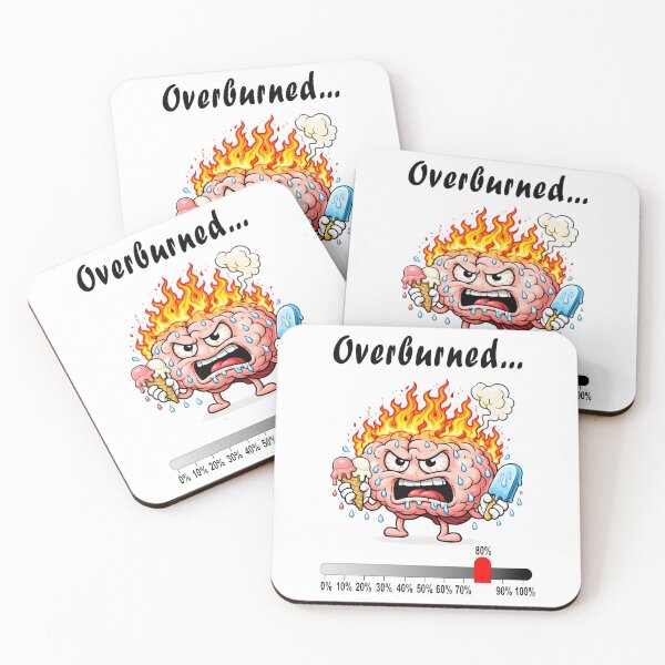 Item preview, Melting Brain Burnout – Angry Overheated Mind Cartoon designed and sold by OlizaPrint.