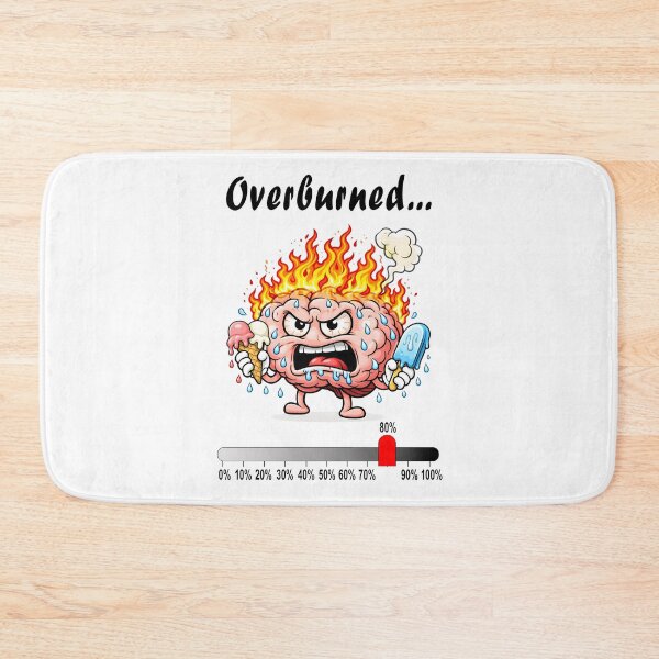 Item preview, Melting Brain Burnout – Angry Overheated Mind Cartoon designed and sold by OlizaPrint.