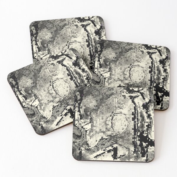 Item preview, Pixelated black marries digital white designed and sold by Art Rendez-vous.