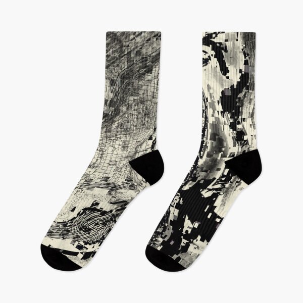Item preview, Pixelated black marries digital white designed and sold by Art Rendez-vous.