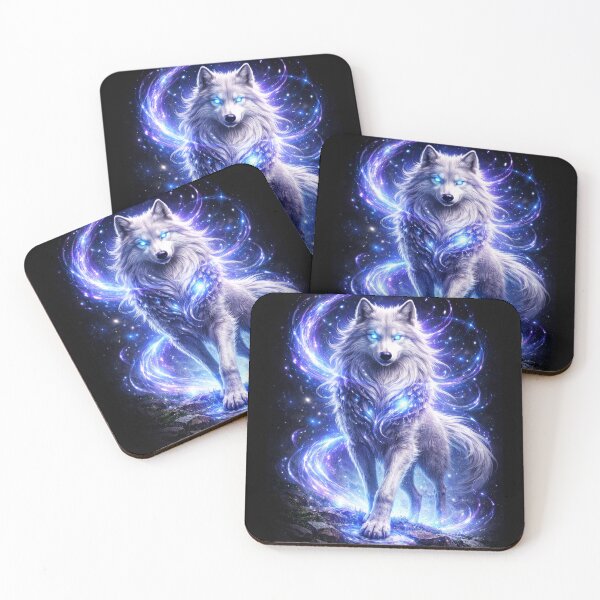 Item preview, Cosmic Spirit Wolf – Mystical Fantasy Guardian designed and sold by DrakariArt.