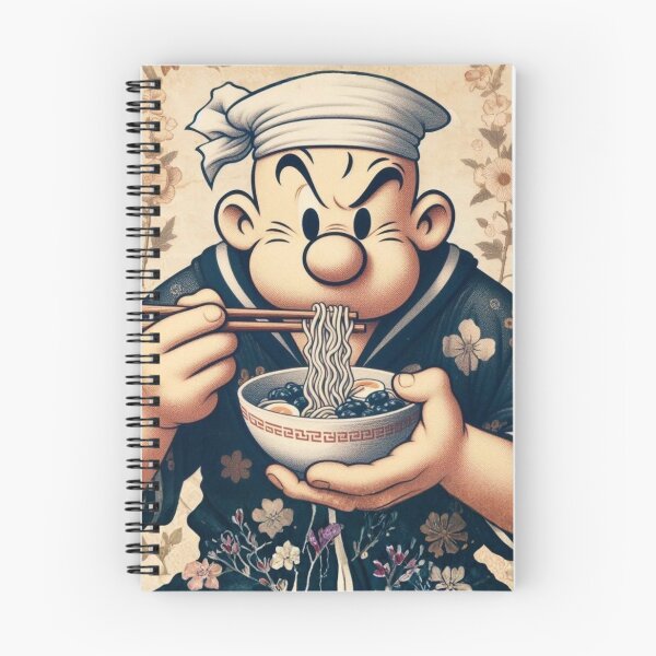 Item preview, SPINACH & STATIC: Popeye's Ramen Rumble in Ukiyo-Glitch Mode designed and sold by Print Fiction.