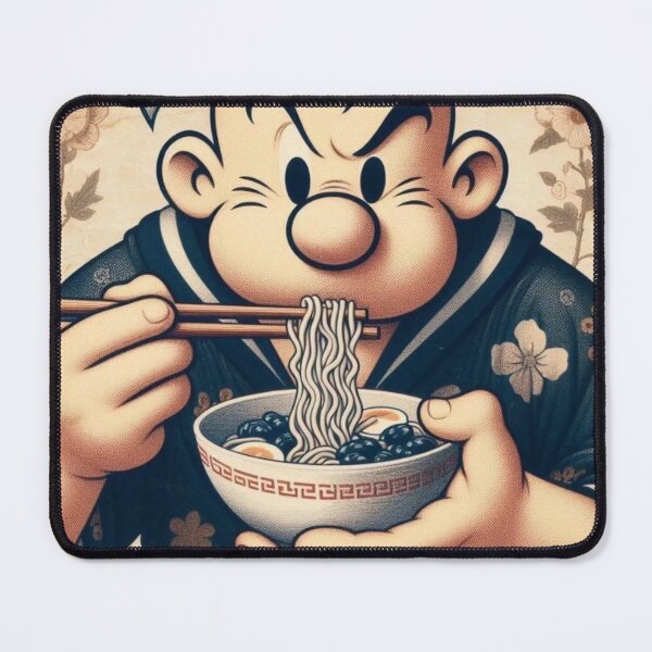 Item preview, SPINACH & STATIC: Popeye's Ramen Rumble in Ukiyo-Glitch Mode designed and sold by Print Fiction.