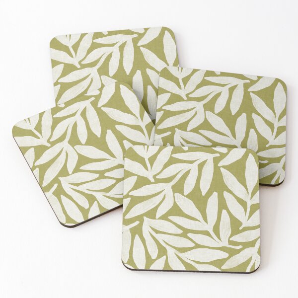 Item preview, Textured boho botanical branch silhouette - Olive green designed and sold by Illustrated by Nat.