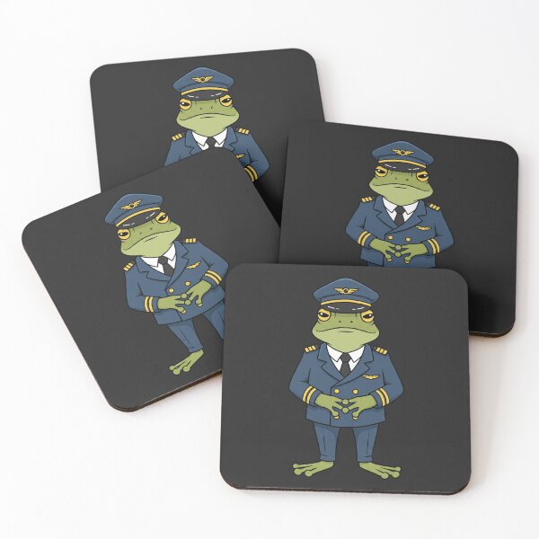 Item preview, Pilot Frog Illustration – Professional Frog Pilot in Uniform | Aviation Cartoon Art designed and sold by ColorSplash123.