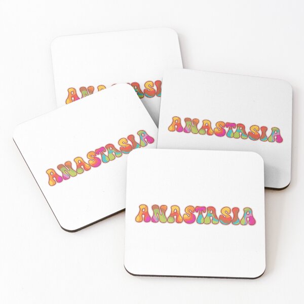 Item preview, ❤️ Anastasia Personalized Name Wavy Retro Shirt, Coffee Mug, Sticker Gift designed and sold by HelixPedia.