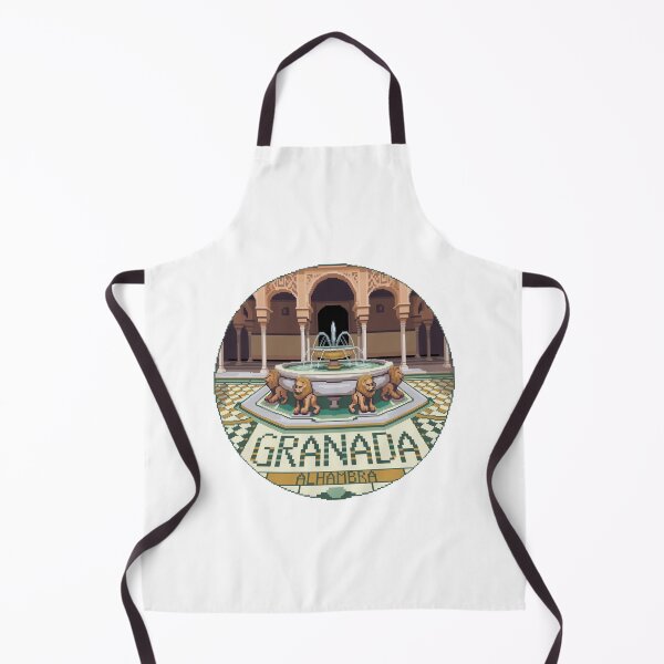 Item preview, Granada Spain Alhambra Pixel Art - Retro Court of the Lions designed and sold by CircinusStore.