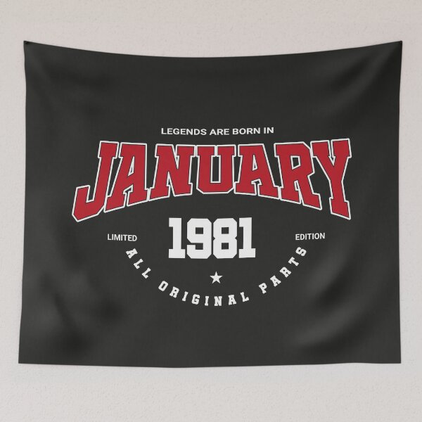 Item preview, January legends 1981 designed and sold by HB Shirts.