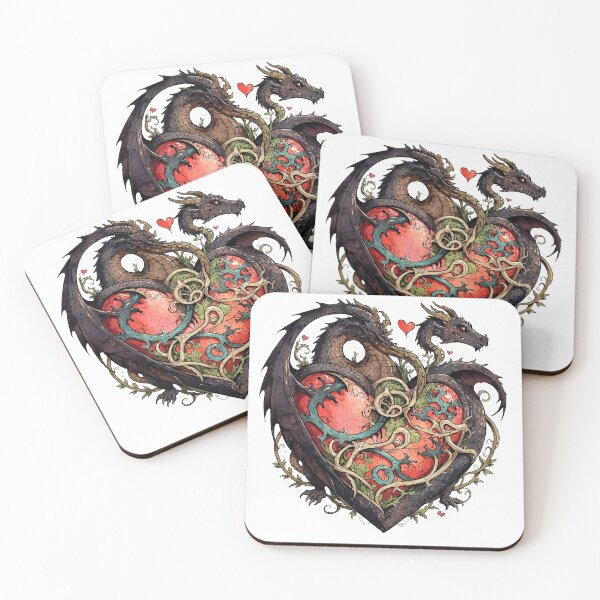 Item preview, Vintage Dragon Fairytale Heart designed and sold by Digiheart.