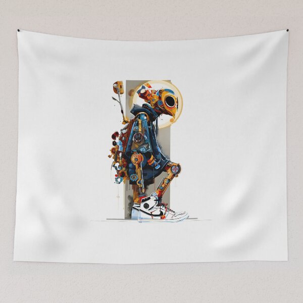 Item preview, Retropunk Cybernetic Urban Droid Art designed and sold by AbcDigs Studio.