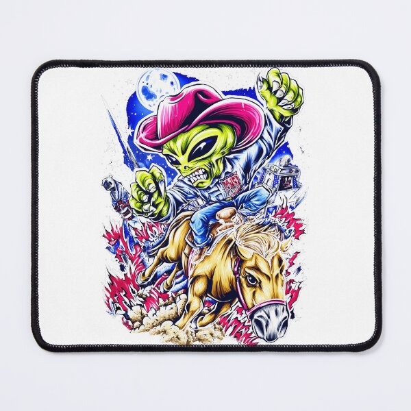 Item preview, ALIEN RIDING BUCKING BRONCO designed and sold by MWFDesign.