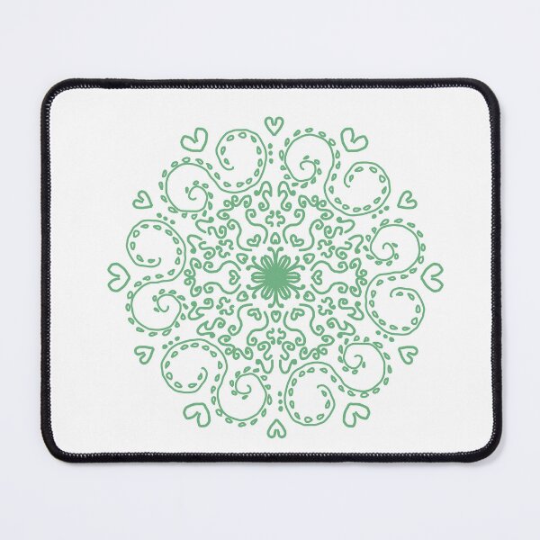 Item preview, Mint green floral traditional motif designed and sold by Whimsical-fairy.