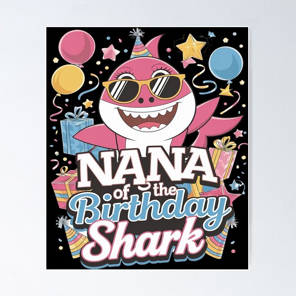 Item preview, Nana Of The Shark Birthday Family Matching Party Kids  designed and sold by FadeOfThrone.
