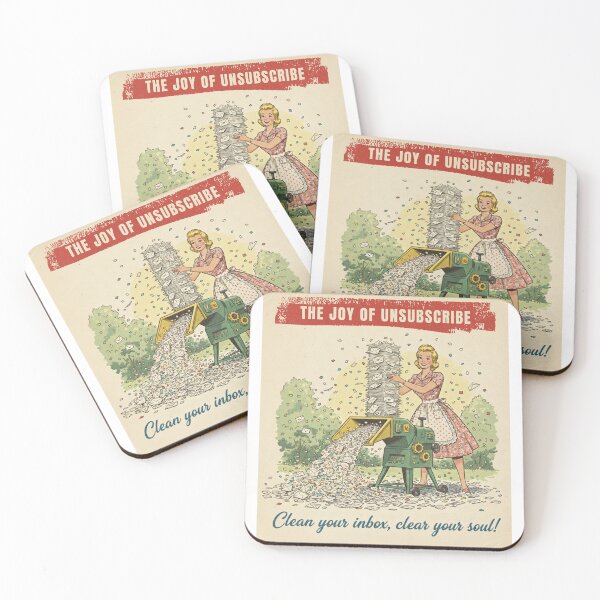 Item preview, The Joy of Unsubscribe Retro Illustration designed and sold by Vantage Print Co..