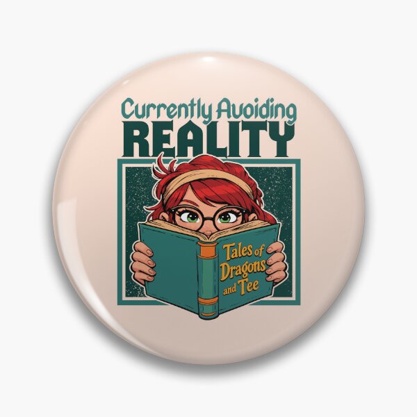 Item preview, Fantasy Book Reader Currently Avoiding Reality designed and sold by TheJollyDoodle.