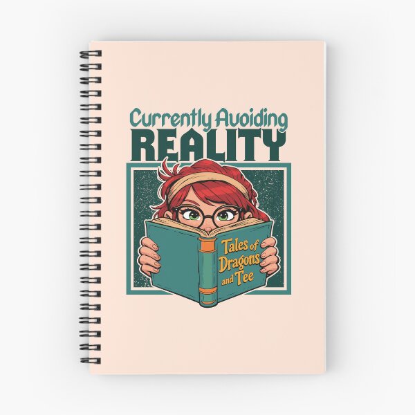 Item preview, Fantasy Book Reader Currently Avoiding Reality designed and sold by TheJollyDoodle.