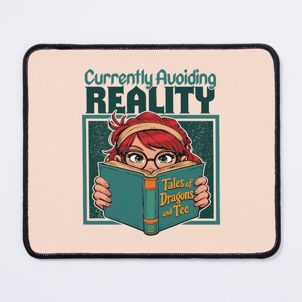 Item preview, Fantasy Book Reader Currently Avoiding Reality designed and sold by TheJollyDoodle.