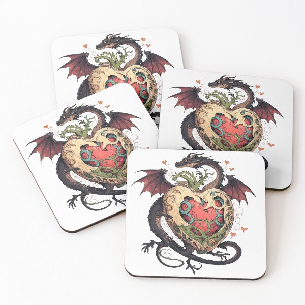 Item preview, Vintage Dragon Fairytale Heart designed and sold by Digiheart.