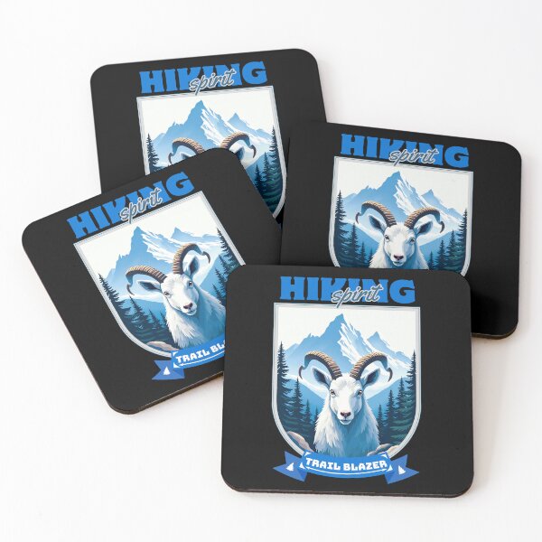 Item preview, Hiking Spirit Trail Blazer Mountain Goat Emblem designed and sold by Fikuall.