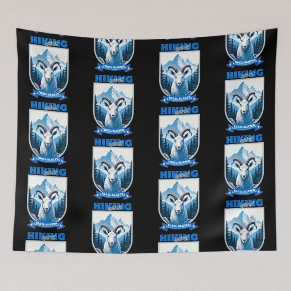 Item preview, Hiking Spirit Trail Blazer Mountain Goat Emblem designed and sold by Fikuall.