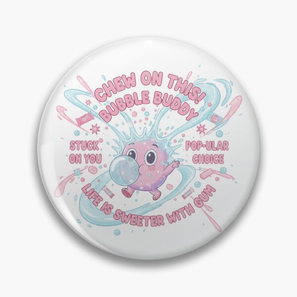 Item preview, Pink Bubblegum Buddy Cute Character Aesthetic Bubble Gum Pop Art – Stuck On You Pastel Pink designed and sold by Gurjeetpixelart.