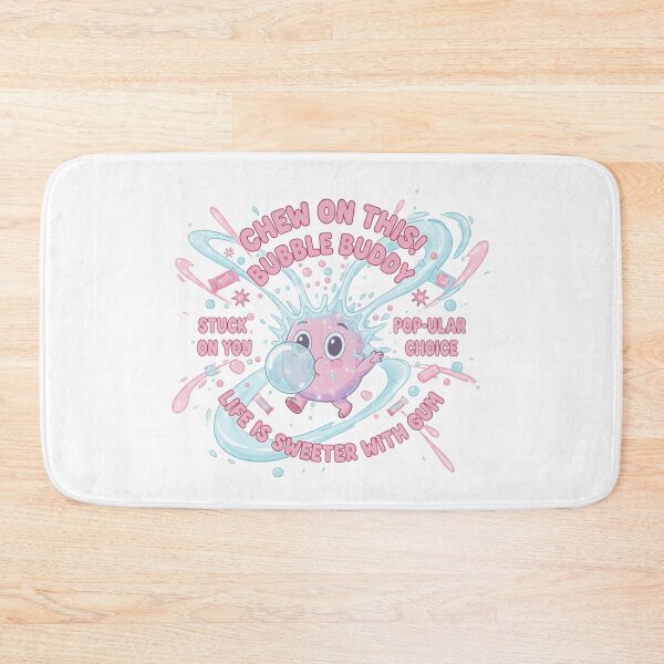 Item preview, Pink Bubblegum Buddy Cute Character Aesthetic Bubble Gum Pop Art – Stuck On You Pastel Pink designed and sold by Gurjeetpixelart.