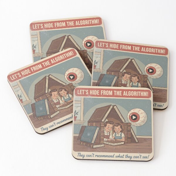 Item preview, Let's Hide From The Algorithm Retro Art designed and sold by Vantage Print Co..