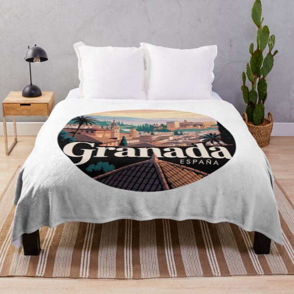 Item preview, Granada Spain Vintage Poster - Retro Alhambra & Albaicin View designed and sold by CircinusStore.