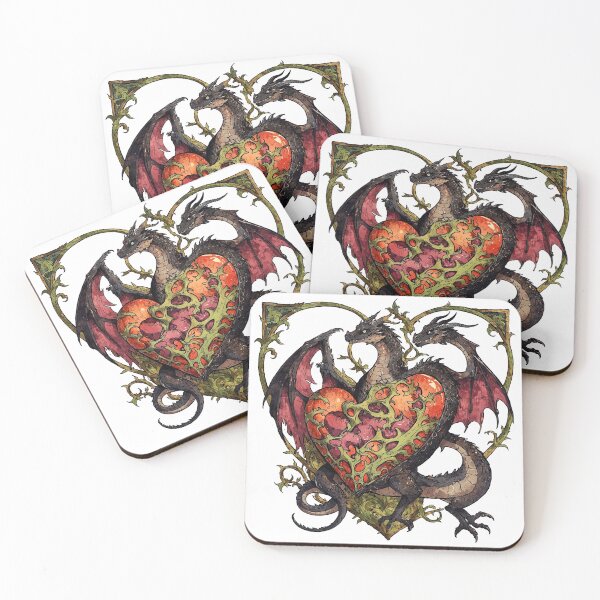 Item preview, Vintage Dragon Fairytale Heart designed and sold by Digiheart.