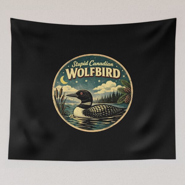 Item preview, Stupid Canadian Wolf Bird Funny Loon Bird Watching Lover designed and sold by gear-posters.
