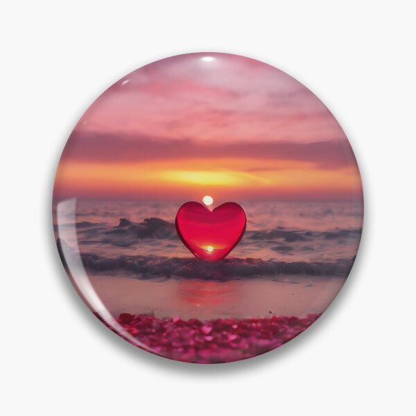 Item preview, Sunset Heart on the Beach designed and sold by KeiraSlackDesigns.