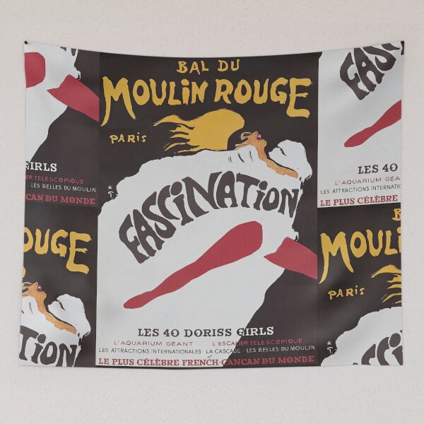 Item preview, Cabaret Dancer Illustration French Text Advertisement Poster : vintage Aesthetic designed and sold by artofuniverse.