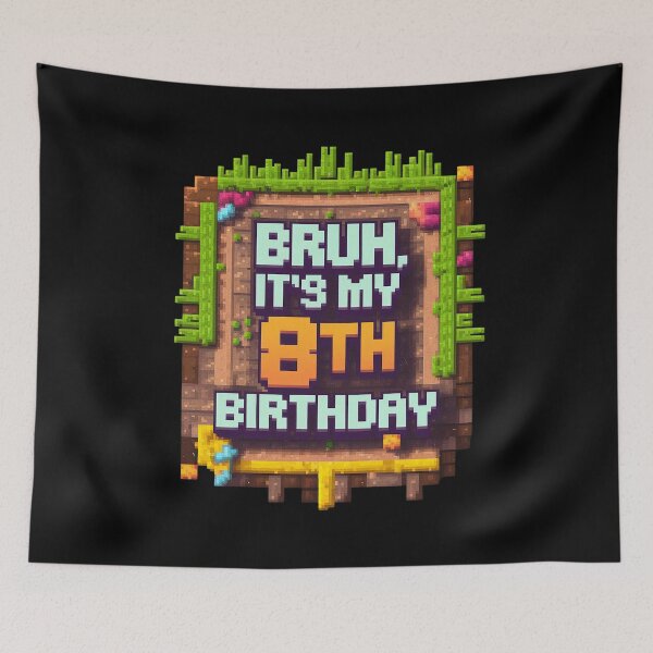 Item preview, Bruh It's My 8th Birthday 8 Year Old Birthday Boy Pixel Game 1  designed and sold by MythWoot.