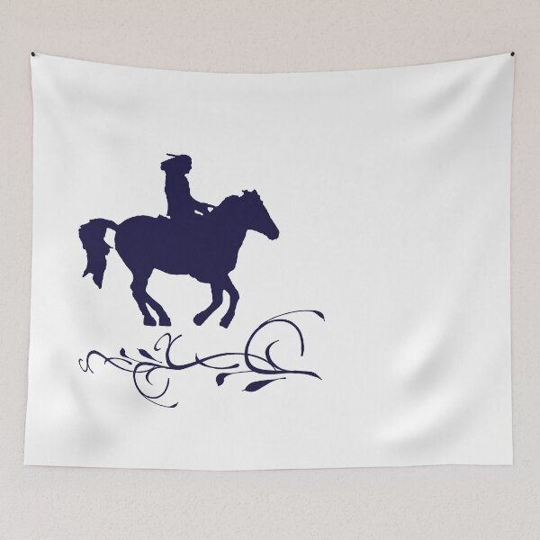 Item preview, Navy Rider on Horse with Birds – Minimal Logo designed and sold by Dotadoari.