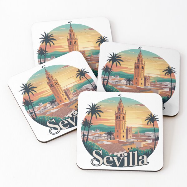 Artikelvorschau, Sevilla, Spanien – Vintage- und Retro-Blick auf den Giralda-Turm entworfen und verkauft von CircinusStore.