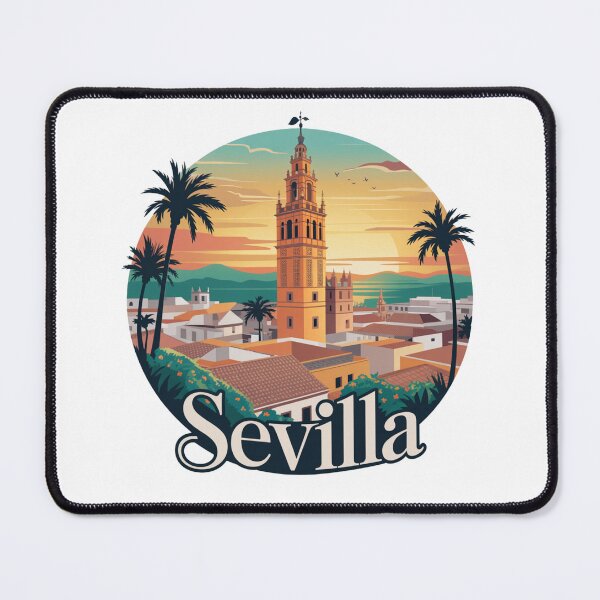 Item preview, Sevilla Spain Vintage - Retro Giralda Tower View designed and sold by CircinusStore.