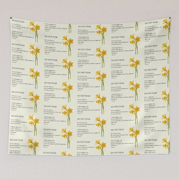 Item preview, Bible Verse With Daffodil Art, Isaiah, Do Not Fear designed and sold by JoyfulWhimsy.