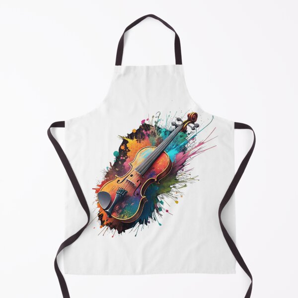 Item preview, Colourful Violin Abstract Art | Vibrant Music Illustration Design designed and sold by VividOrganica.