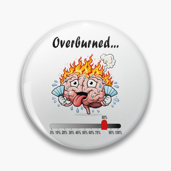 Item preview, Overheated Brain Meltdown – Funny Burnout Cartoon designed and sold by OlizaPrint.
